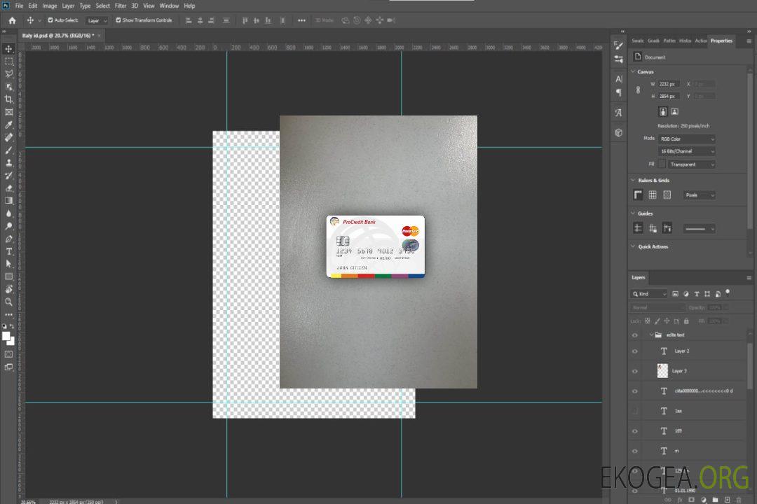 Roumanie ProCredit MasterCard photolook recto template Roumanie ProCredit MasterCard photolook recto template